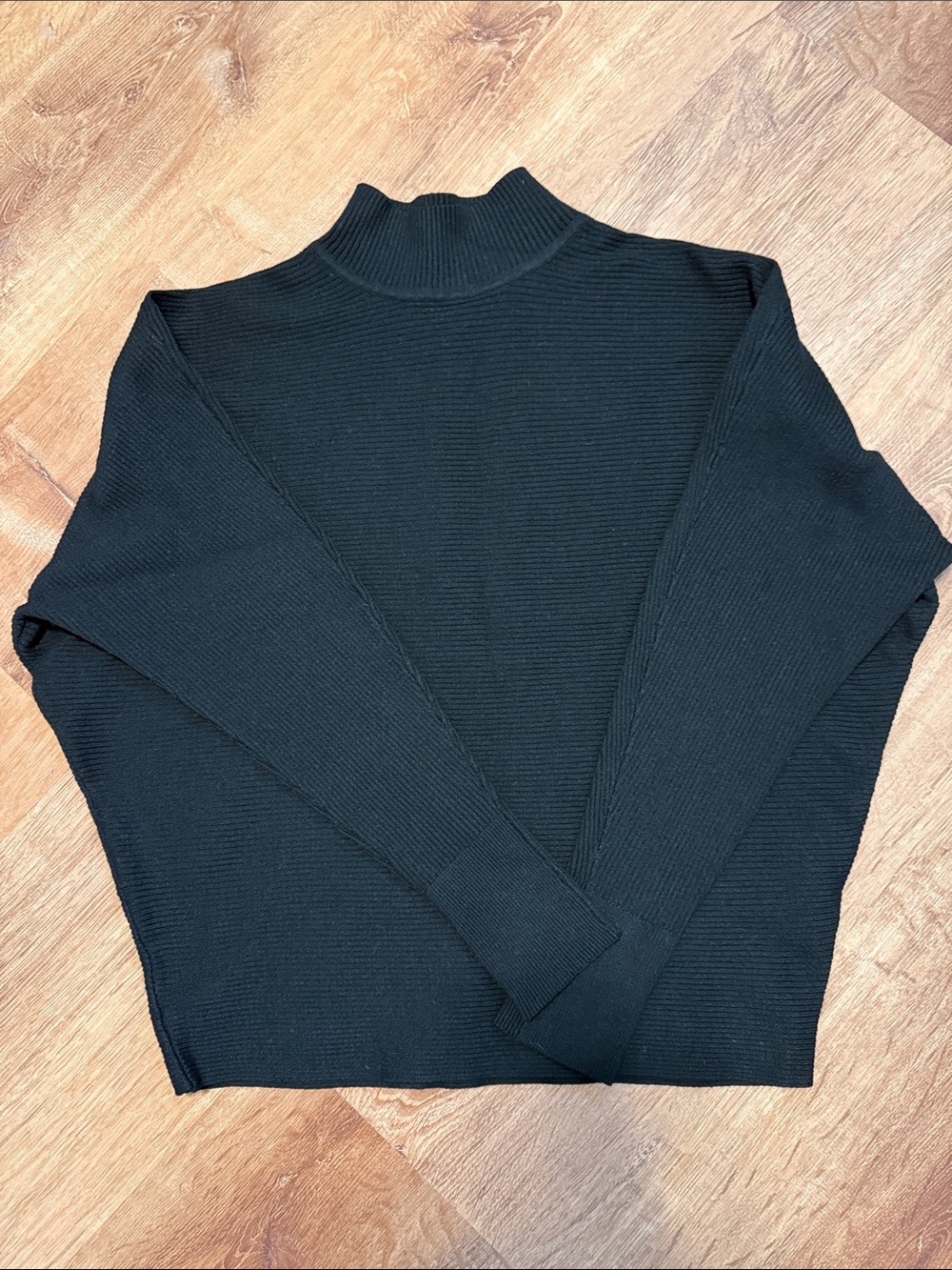 Primark Black Mock Neck Ribbed Sweater